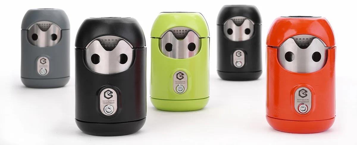 Smartstreets Smartbin cigarette bins and chewing gum bins