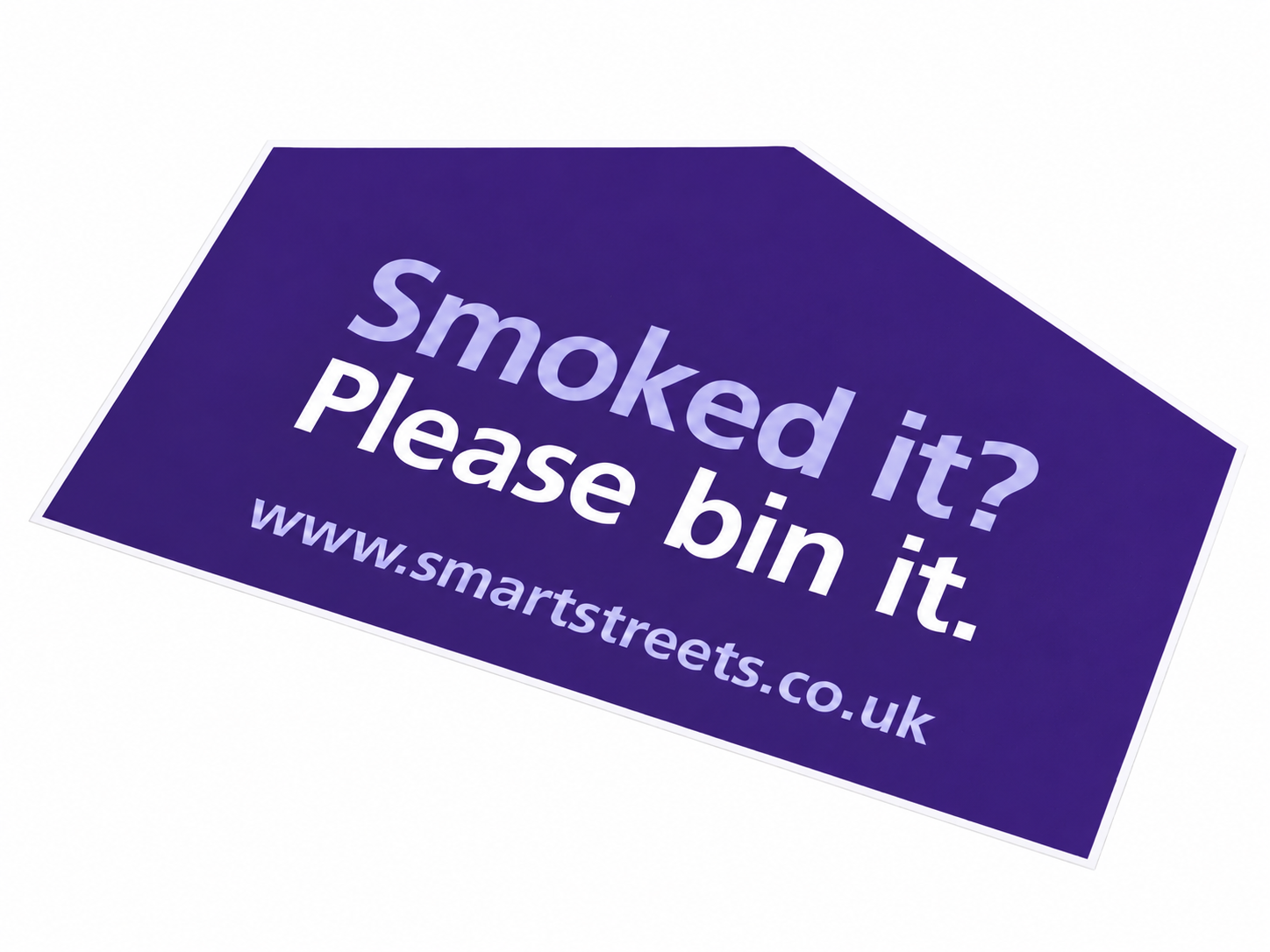 Purple Smartstreets Treadprint™ pavement graphic